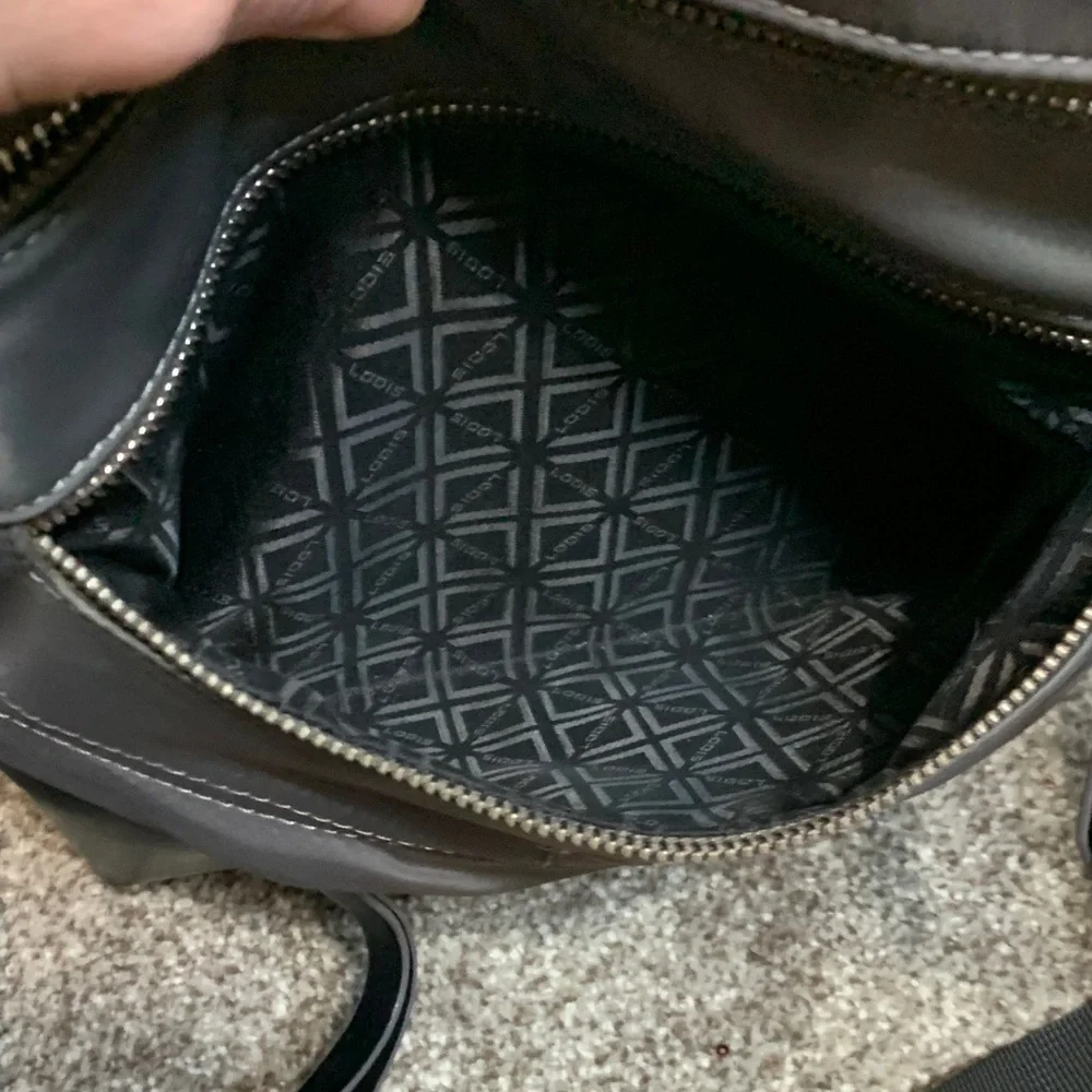 Lodis‎ Gray and Black Crossbody Bag
